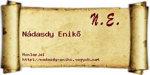 Nádasdy Enikő névjegykártya