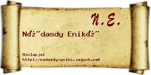 Nádasdy Enikő névjegykártya